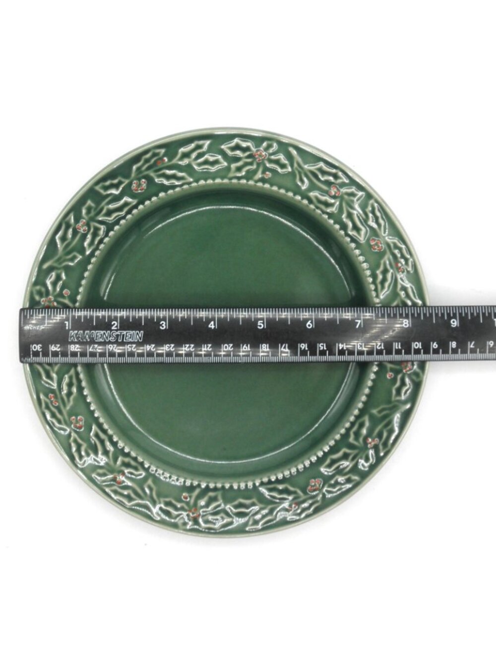 Hampton Forge CHRISTMAS BERRIES Salad Plates Set of 4 Embossed Pattern: HFOCHB - Picture 4 of 6